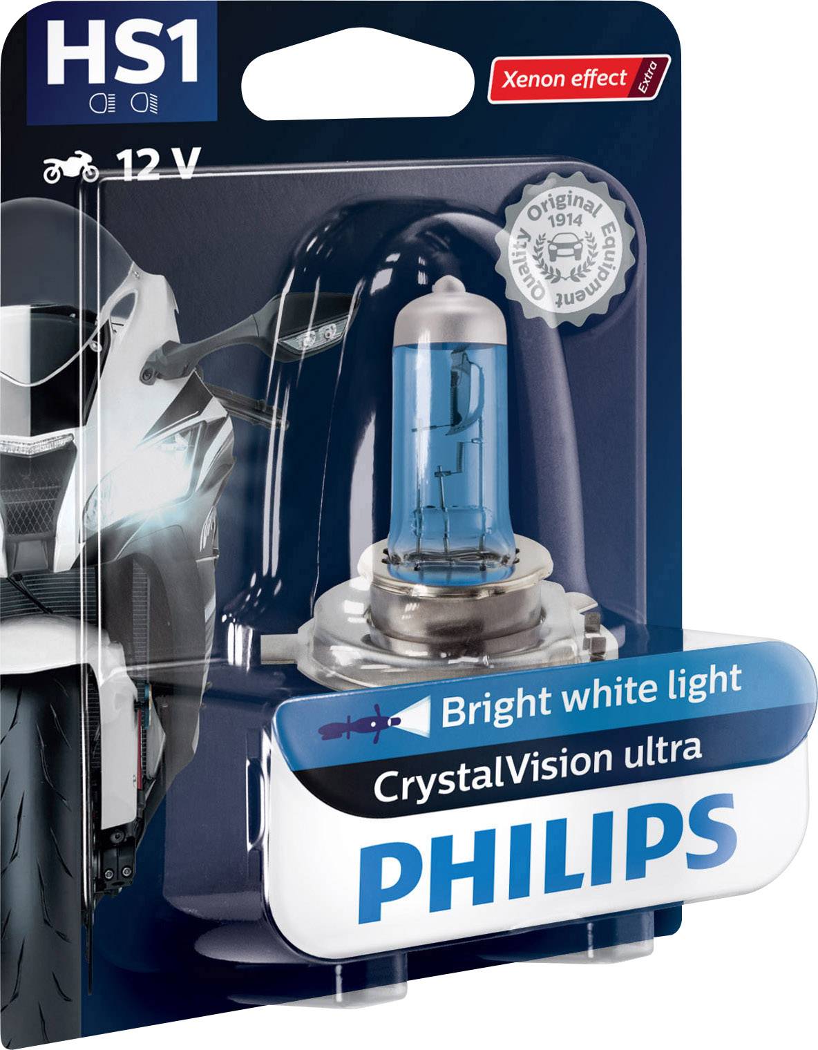 Philips Automotive 12636BVBW Halogen Leuchtmittel CrystalVision ultra HS1 35/35W 12V