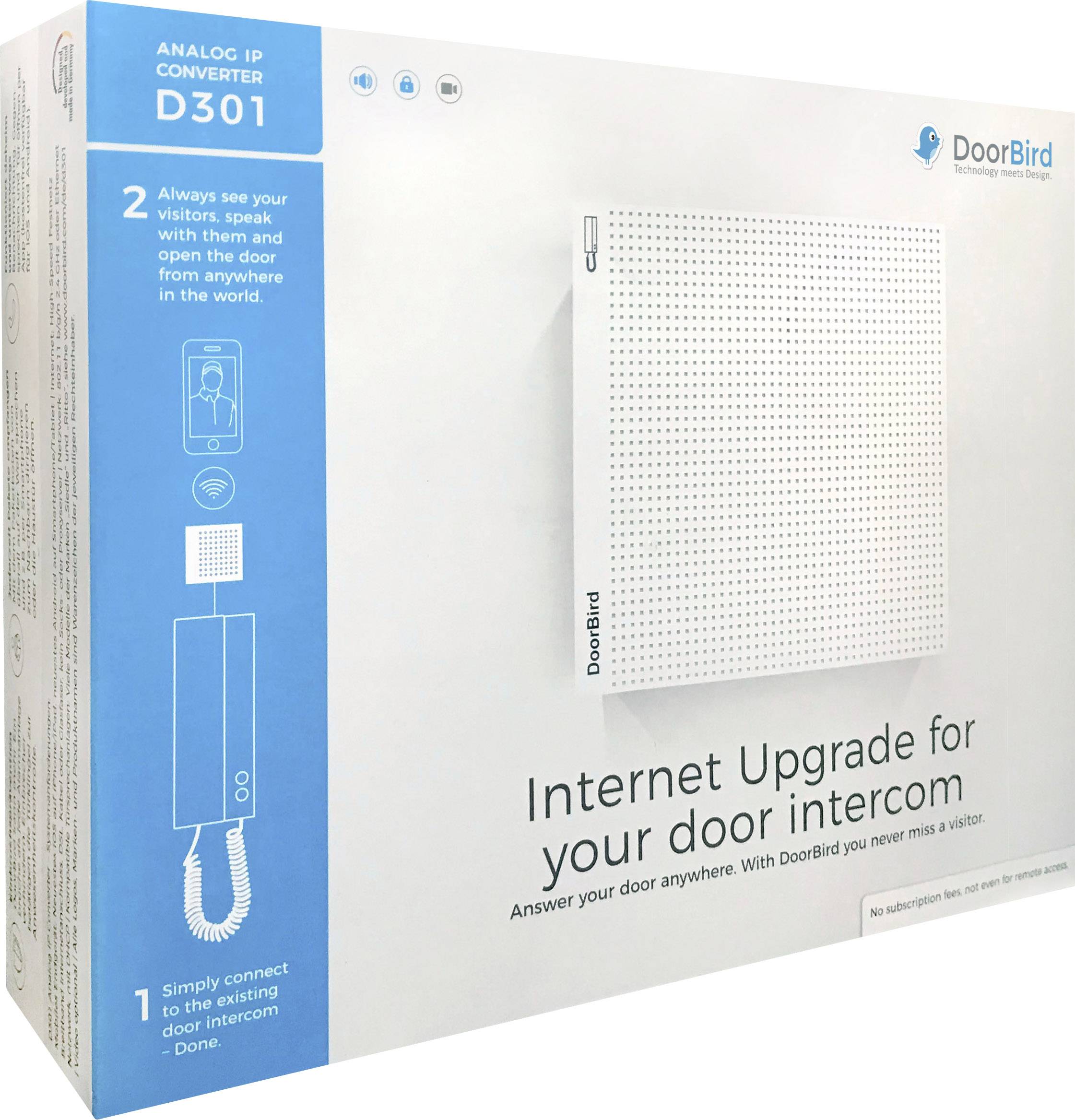 DoorBird D301A Türsprechanlage LAN, WLAN IP Upgrade 1 Familienhaus Weiß