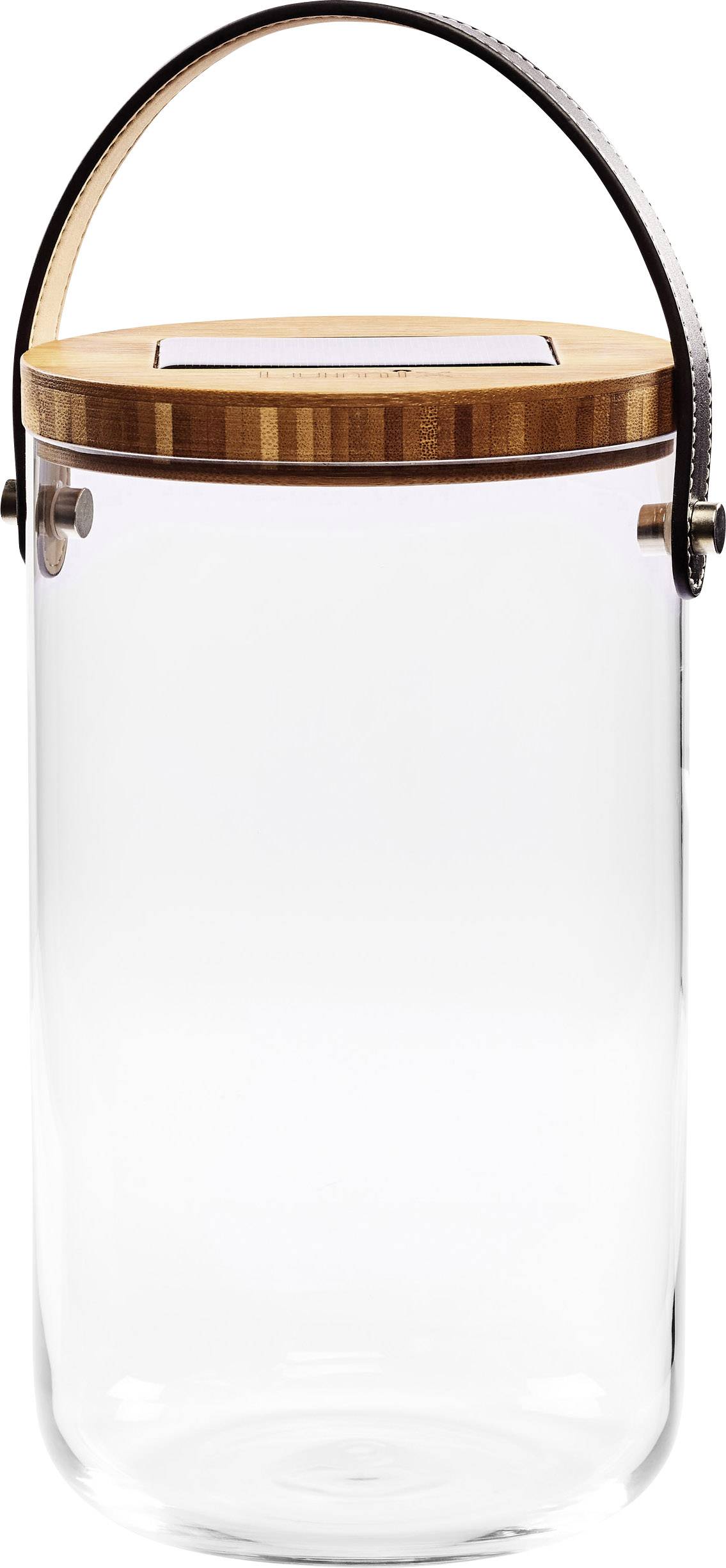 Krinner Deco Glass "Long" 22510 Dekoleuchte LED Warmweiß Klar, Bambus, Schwarz