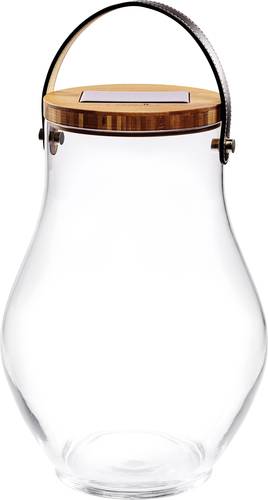 Krinner Deco Glass  Bold  22520 Dekoleuchte LED Warmweiß Klar, Bambus, Schwarz