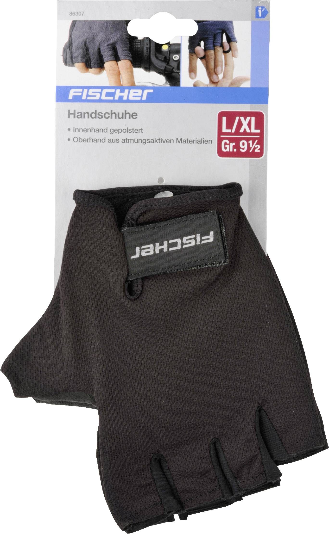 FISCHER FAHRRAD 86307 Handschuhe Schwarz kurz L