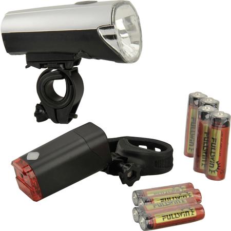 Fischer Fahrrad Fahrradbeleuchtung Set 85330 Led Batteriebetrieben Silber Matt A012 Voelkner Direkt Gunstiger
