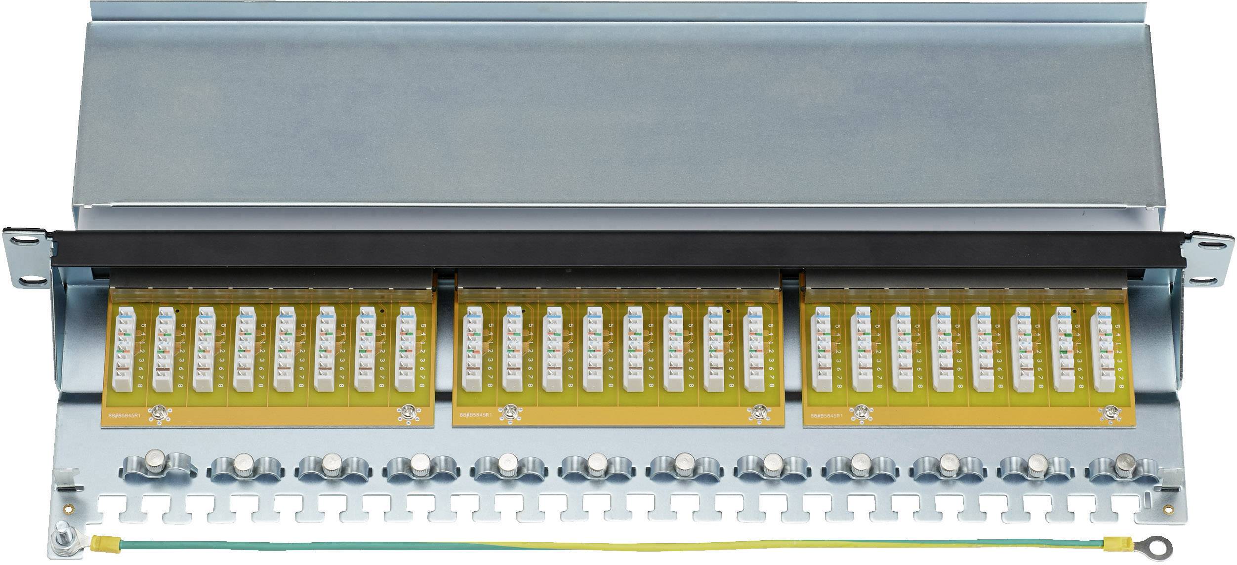 Renkforce 24 Port Netzwerk-Patchpanel 483mm (19") CAT 6a 1 HE Bestückt