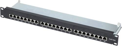 Renkforce 24 Port Netzwerk-Patchpanel 483 mm (19 ) CAT 6a 1 HE Bestückt