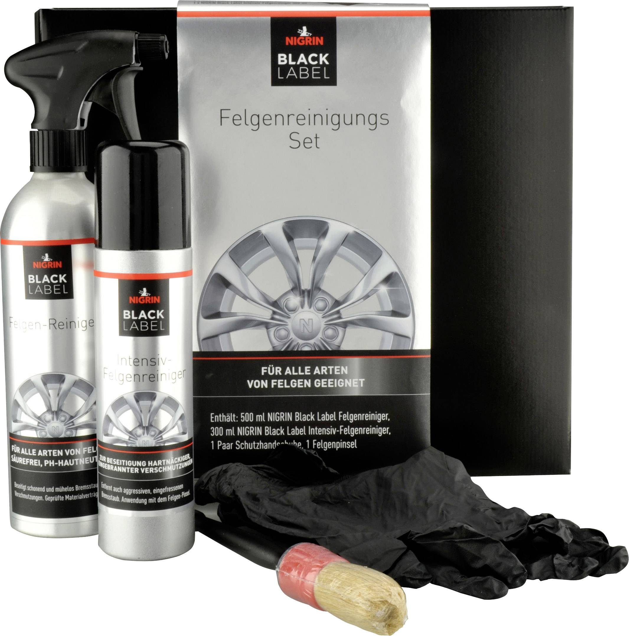 NIGRIN Black Label 72060 Felgenreiniger 1 Set