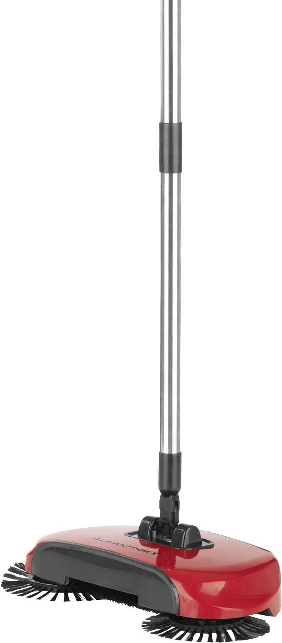 CleanMaxx 02126 Bodenkehrer mit 3 Bürsten rot