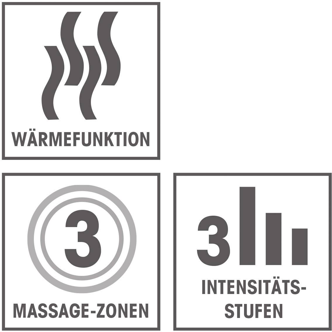 VitalMaxx Massagesitzauflage 18W Schwarz, Lila