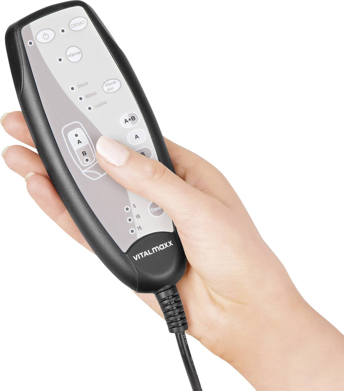 VitalMaxx Massagesitzauflage 18W Schwarz, Lila