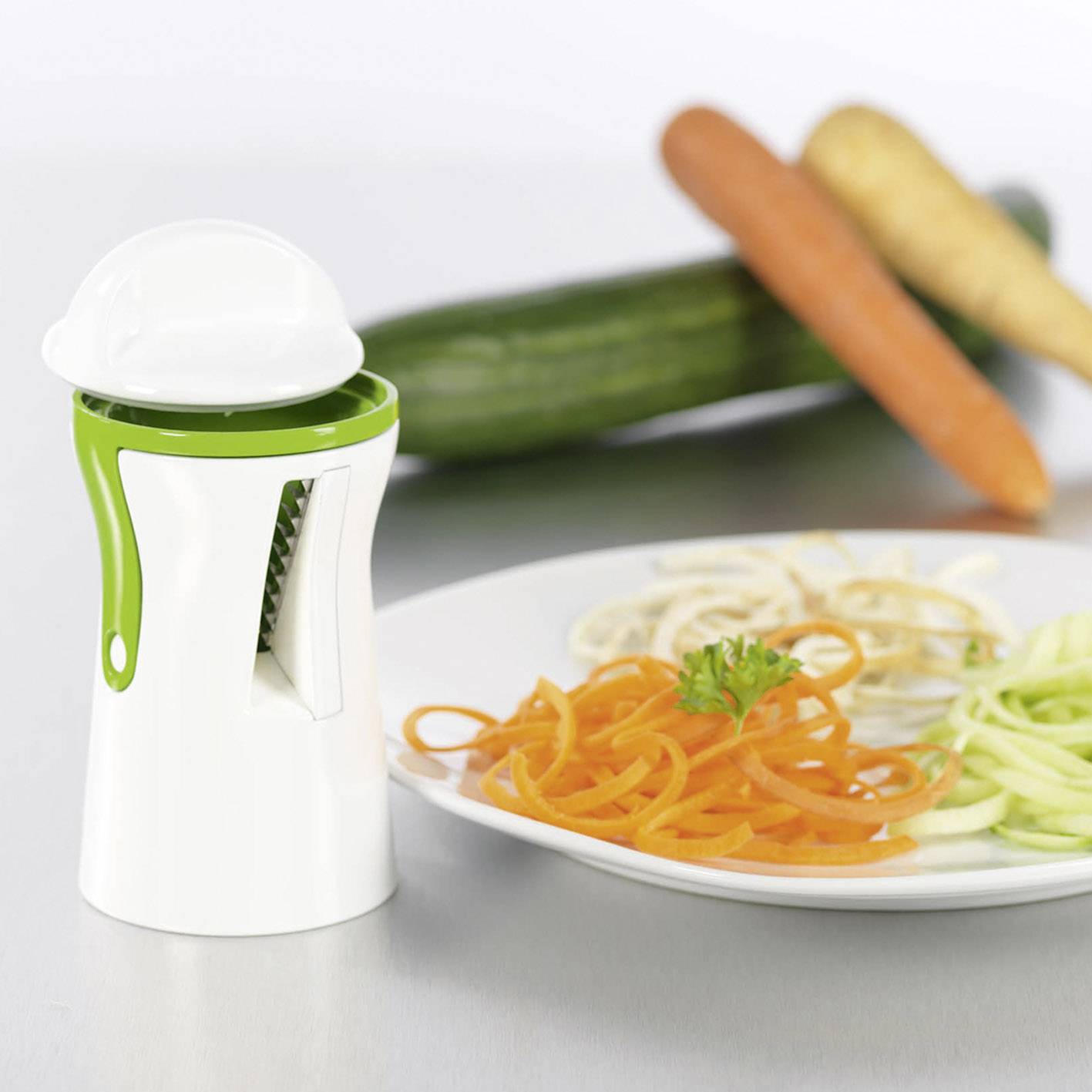 GourmetMaxx Spiralschneider Weiß, Grün