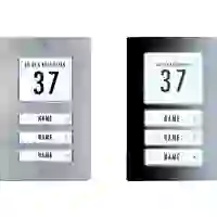 M-e modern-electronics 41067 Klingelplatte mit Adressfeld, mit Namensschild 3 Familienhaus Edelstahl 12 V/1A M-e modern-electronics 41067 Klingelplatte mit Adressfeld, mit Namensschild 3 Familienhaus Edelstahl 12 V/1A