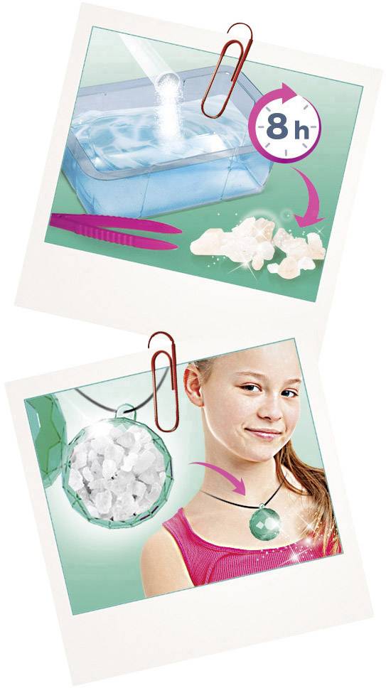 Clementoni 59062.9 Galileo - Schmuckkristalle Chemie, Kristalle Experimentier-Set ab 8 Jahre