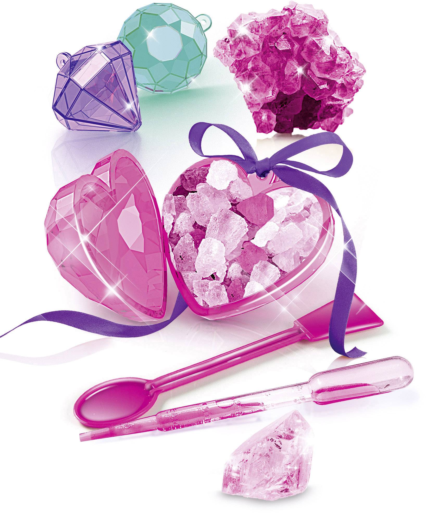 Clementoni 59062.9 Galileo - Schmuckkristalle Chemie, Kristalle Experimentier-Set ab 8 Jahre