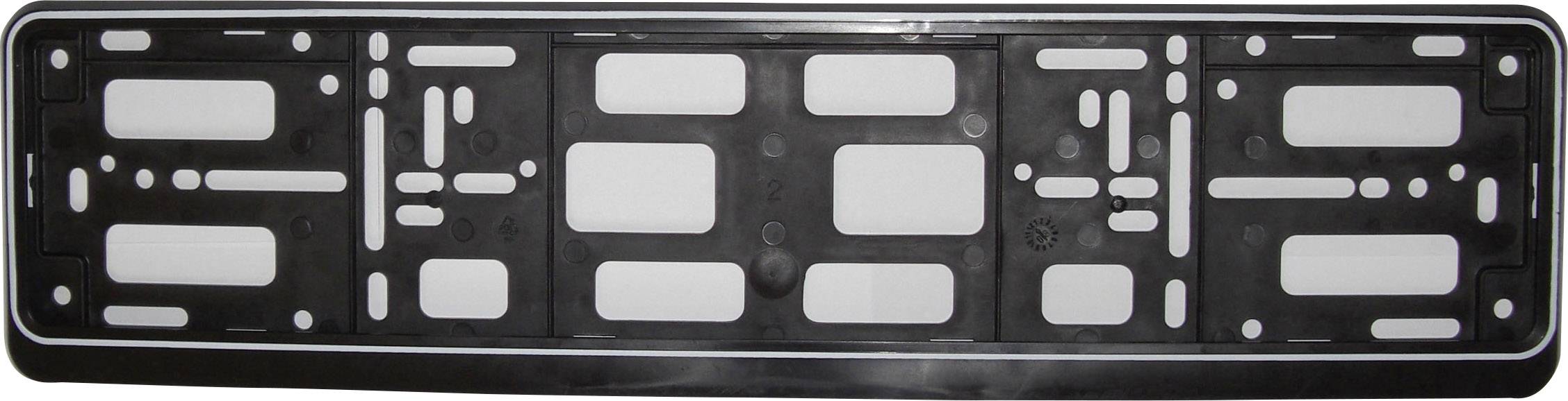 HP Autozubehör Kunststoff Kennzeichenhalter Schwarz (L x B x H) 15 x 530 x 135 mm