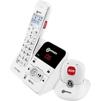 Geemarc AMPLIDECT 295 SOS-Pro Schnurloses Seniorentelefon Anrufbeantworter, inkl. Notrufsender Beleuchtetes Display Weiß Geemarc AMPLIDECT 295 SOS-Pro Schnurloses Seniorentelefon Anrufbeantworter, inkl. Notrufsender Beleuchtetes Display Weiß