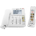 Geemarc AMPLIDECT COMBI-PHOTO 295 Téléphone filaire pour séniors répondeur téléphonique, touches photo écran éclairé blanc