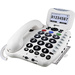 Geemarc CL 555 Schnurgebundenes Seniorentelefon Anrufbeantworter Beleuchtetes Display Weiß