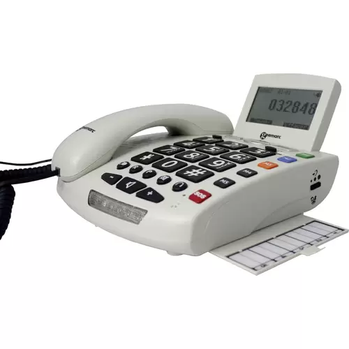 Geemarc SERENTIES Schnurgebundenes Seniorentelefon inkl. Notrufsender Beleuchtetes Display Weiß Geemarc SERENTIES Schnurgebundenes Seniorentelefon inkl. Notrufsender Beleuchtetes Display Weiß