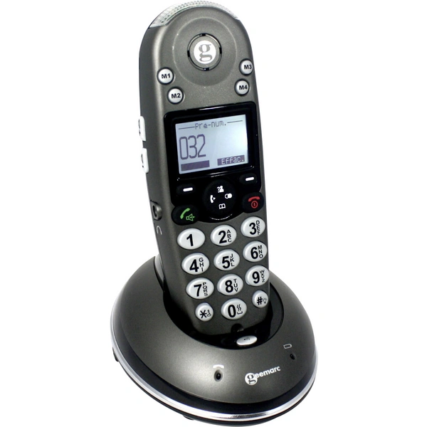 Geemarc AMPLIDECT 350 Schnurloses Seniorentelefon Beleuchtetes Display Grau Geemarc AMPLIDECT 350 Schnurloses Seniorentelefon Beleuchtetes Display Grau