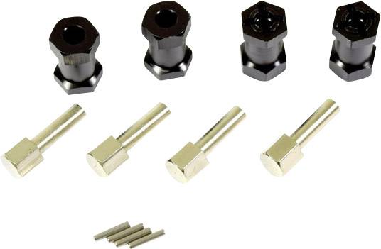 Absima + 20.0 mm 1:10 Aluminium Alu-Spurverbreiterung 12 mm 6-Kant Schwarz 4 St.