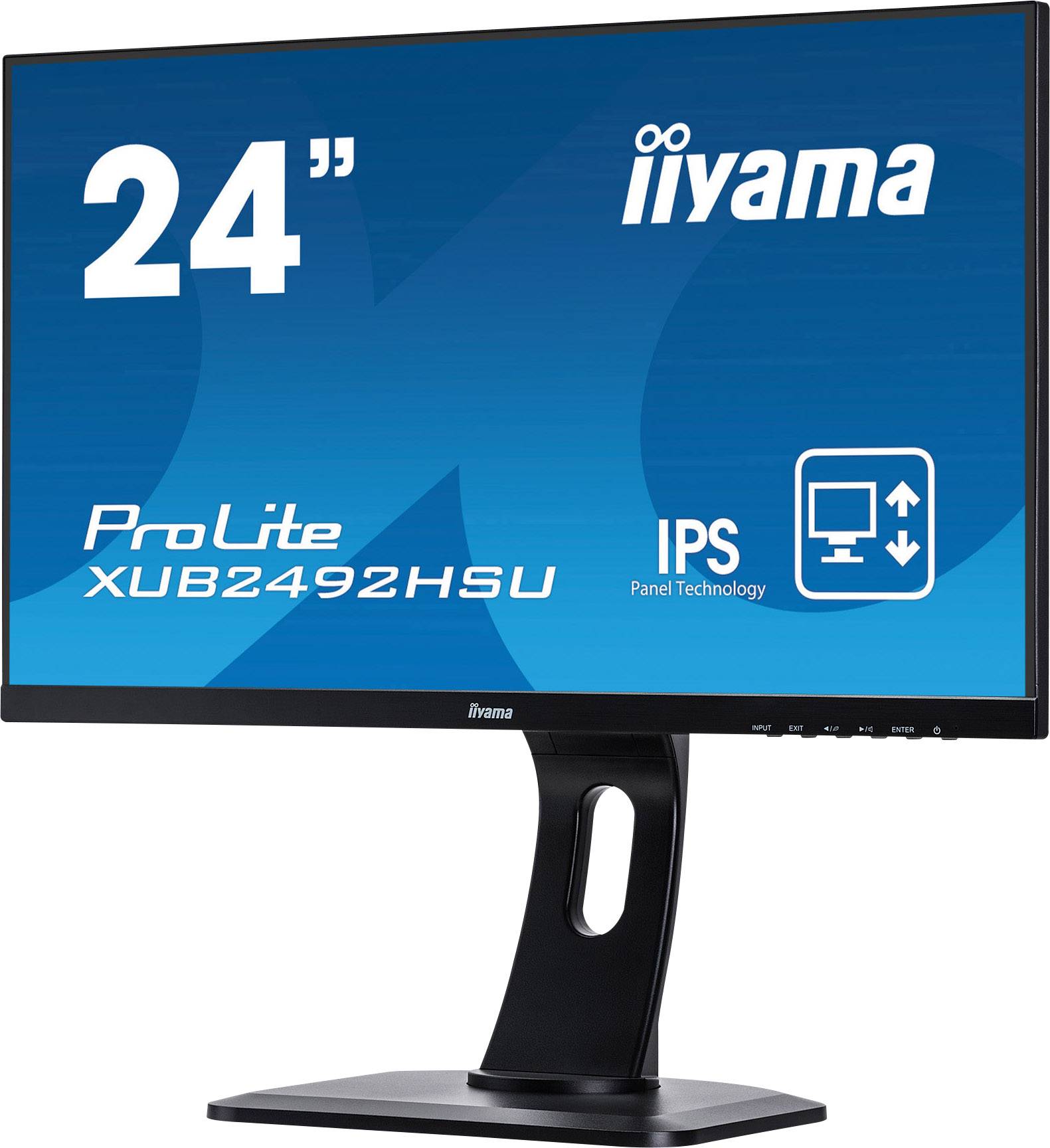 Iiyama ProLite XUB2492HSU LED-Monitor 60.5cm (23.8 Zoll) EEK E (A - G) 1920 x 1080 Pixel Full HD 4 ms HDMI®, DisplayPort, VGA