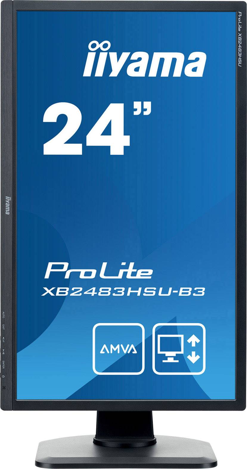 Iiyama ProLite XB2483HSU LED-Monitor EEK E (A - G) 60.5 cm (23.8 Zoll) 1920 x 1080 Pixel 16:9 4 ms HDMI®, DisplayPort, VGA, USB-A (USB 2.0), Kopfhö