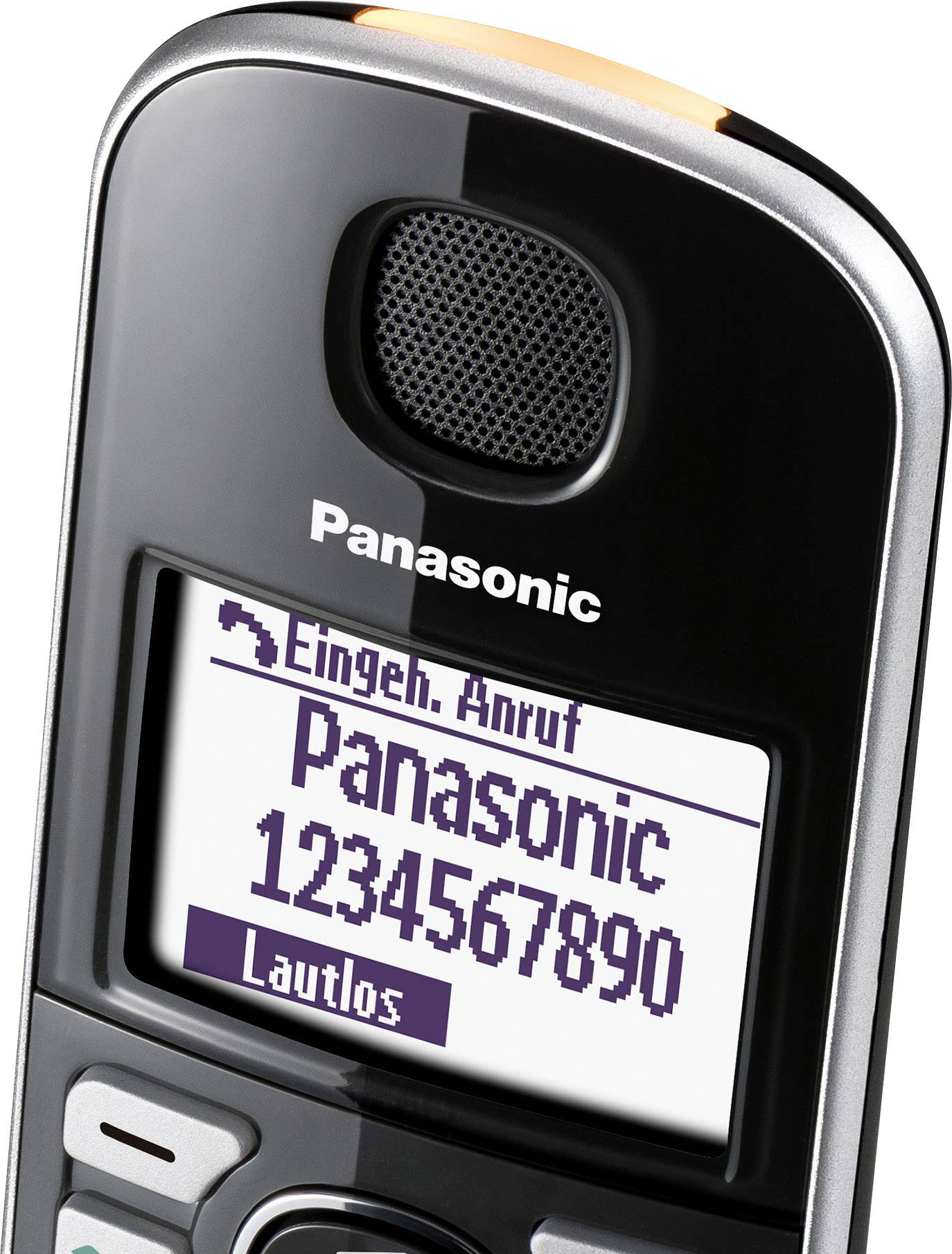 Panasonic KX-TGQ500GS Schnurloses Telefon VoIP Beleuchtetes Display Silber-Schwarz