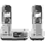 Panasonic KX-TGE522GS Schnurloses Seniorentelefon Anrufbeantworter Beleuchtetes Display Silber-Schw