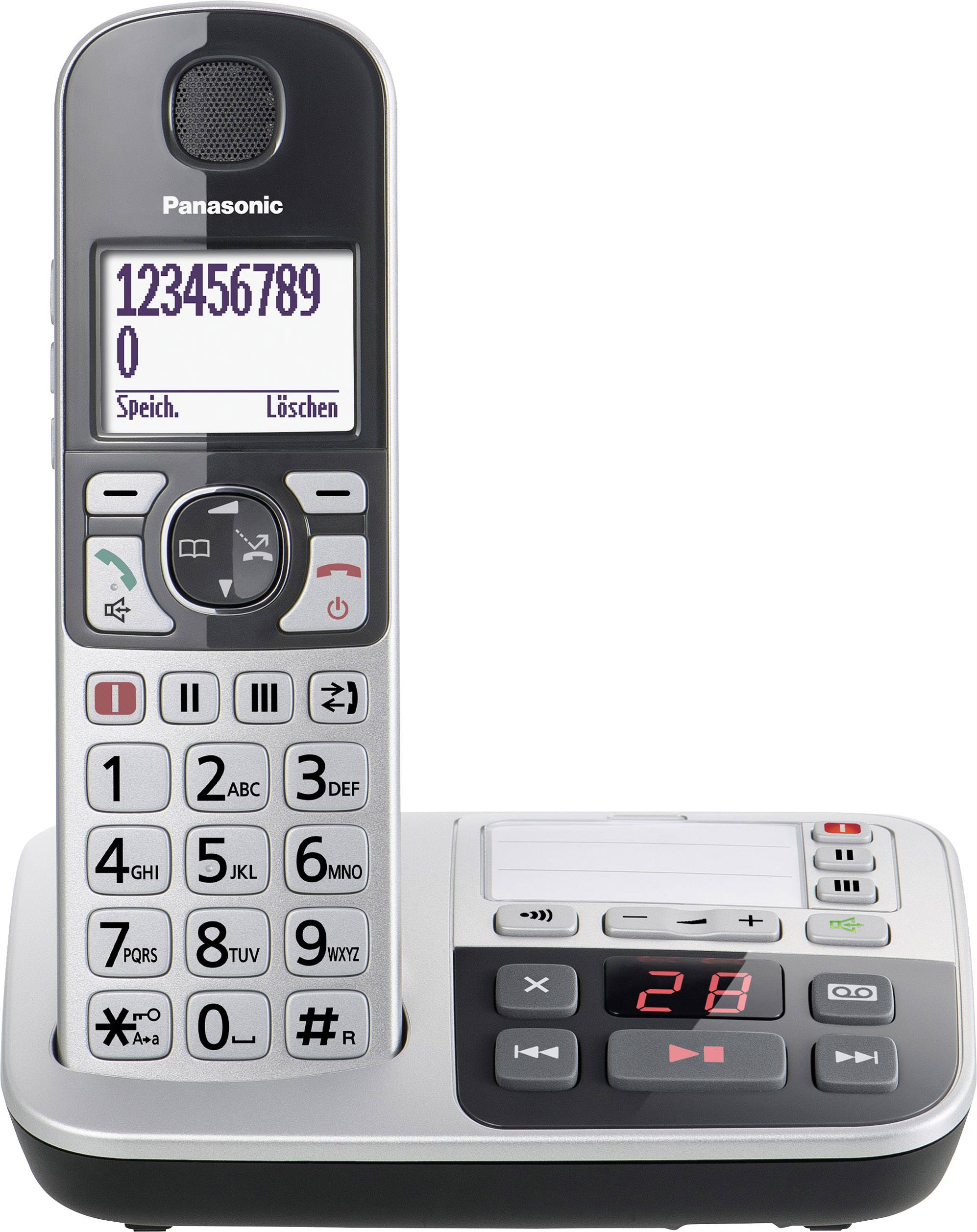 Panasonic KX-TGE520 - Schnurlostelefon - Anrufbeantworter mit Rufnummernanzeige