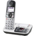 Panasonic KX-TGE520GS Téléphone sans fil pour séniors répondeur téléphonique écran éclairé argent-noir