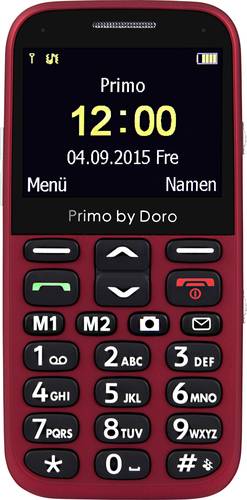 Doro 366 Senioren-Handy mit Ladestation, SOS Taste Rot
