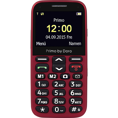 doro 366 Téléphone portable pour séniors avec station de charge, Touche SOS rouge