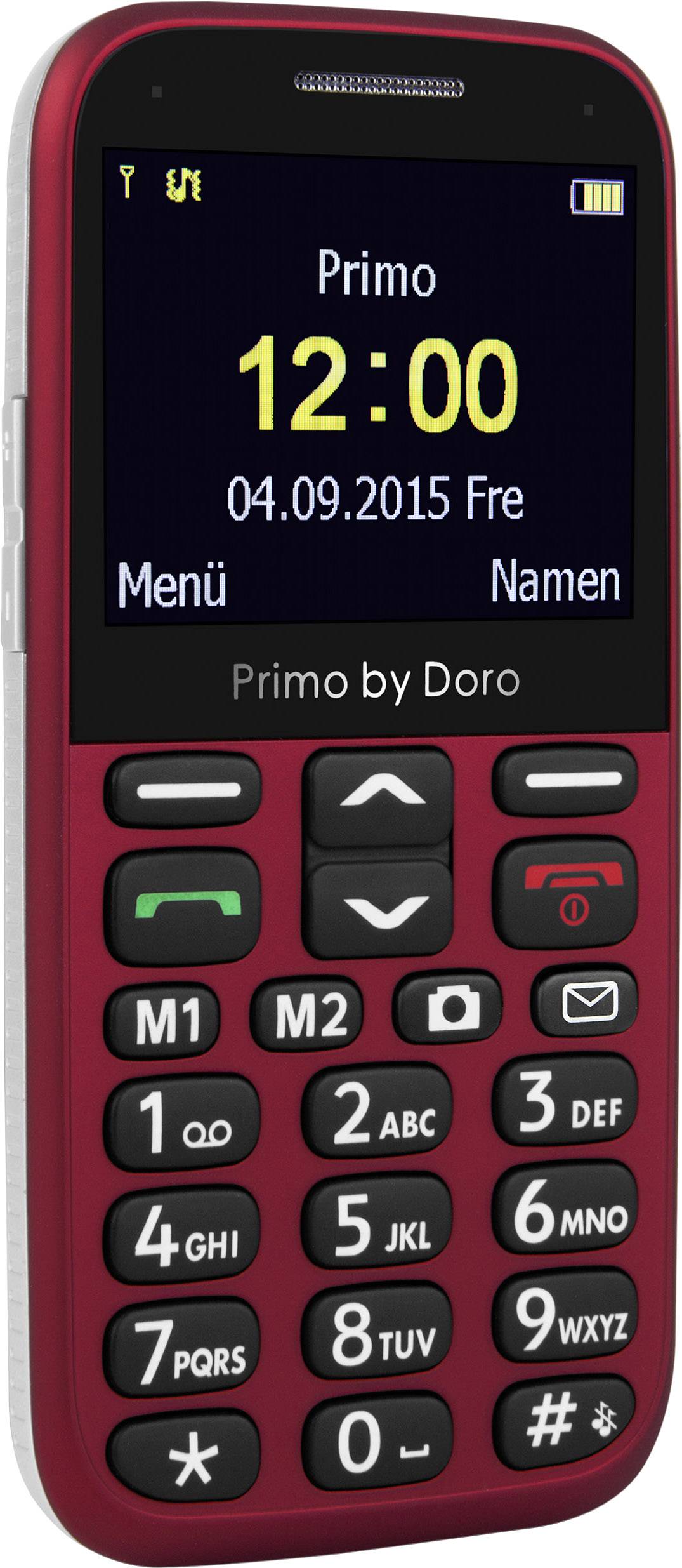 Doro 366 Senioren-Handy mit Ladestation, SOS Taste Rot