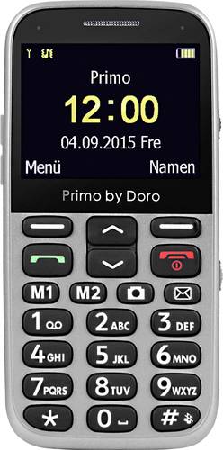 Doro 366 Senioren-Handy mit Ladestation, SOS Taste Silber