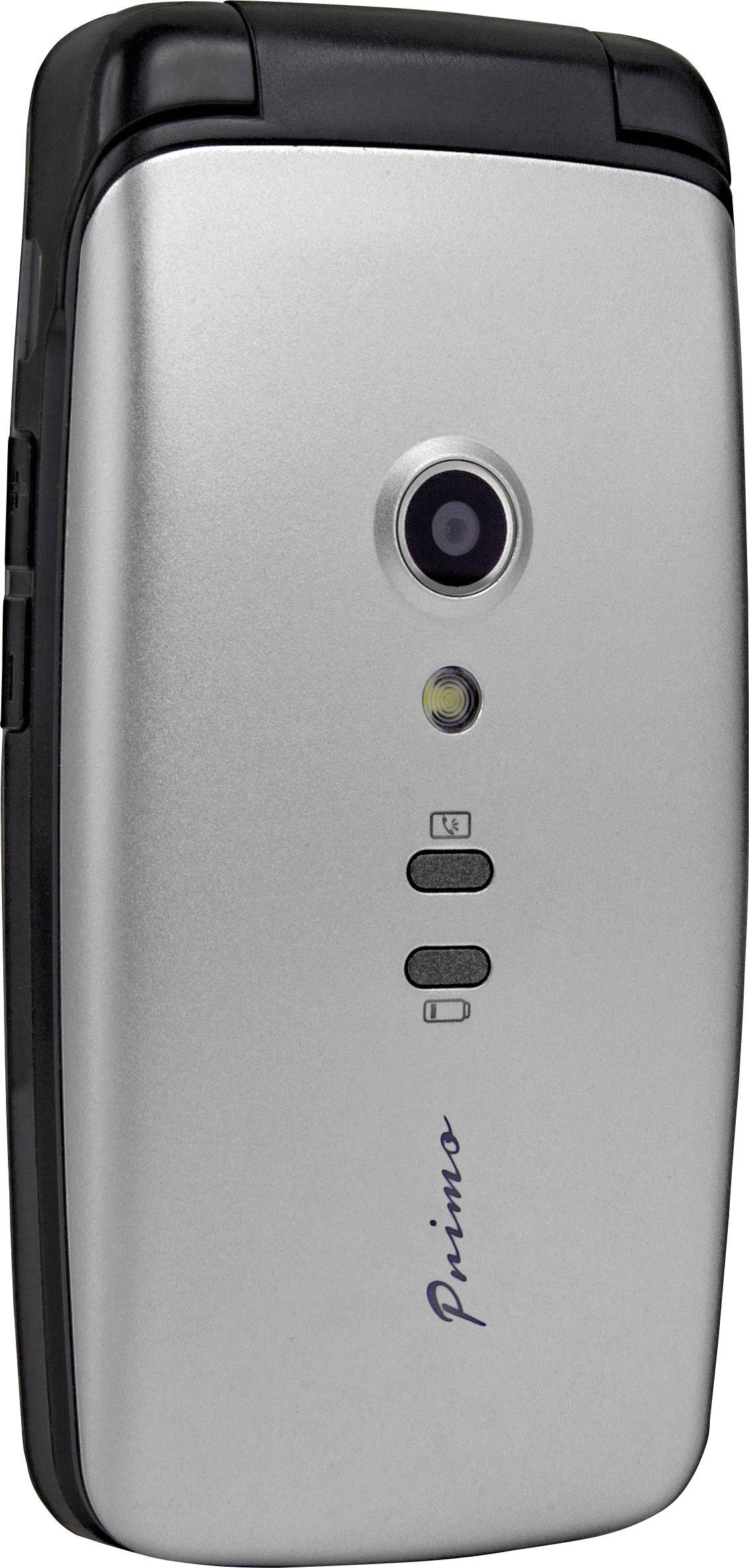 doro 406 Senioren-Klapp-Handy mit Ladestation, SOS Taste Schwarz, Silber