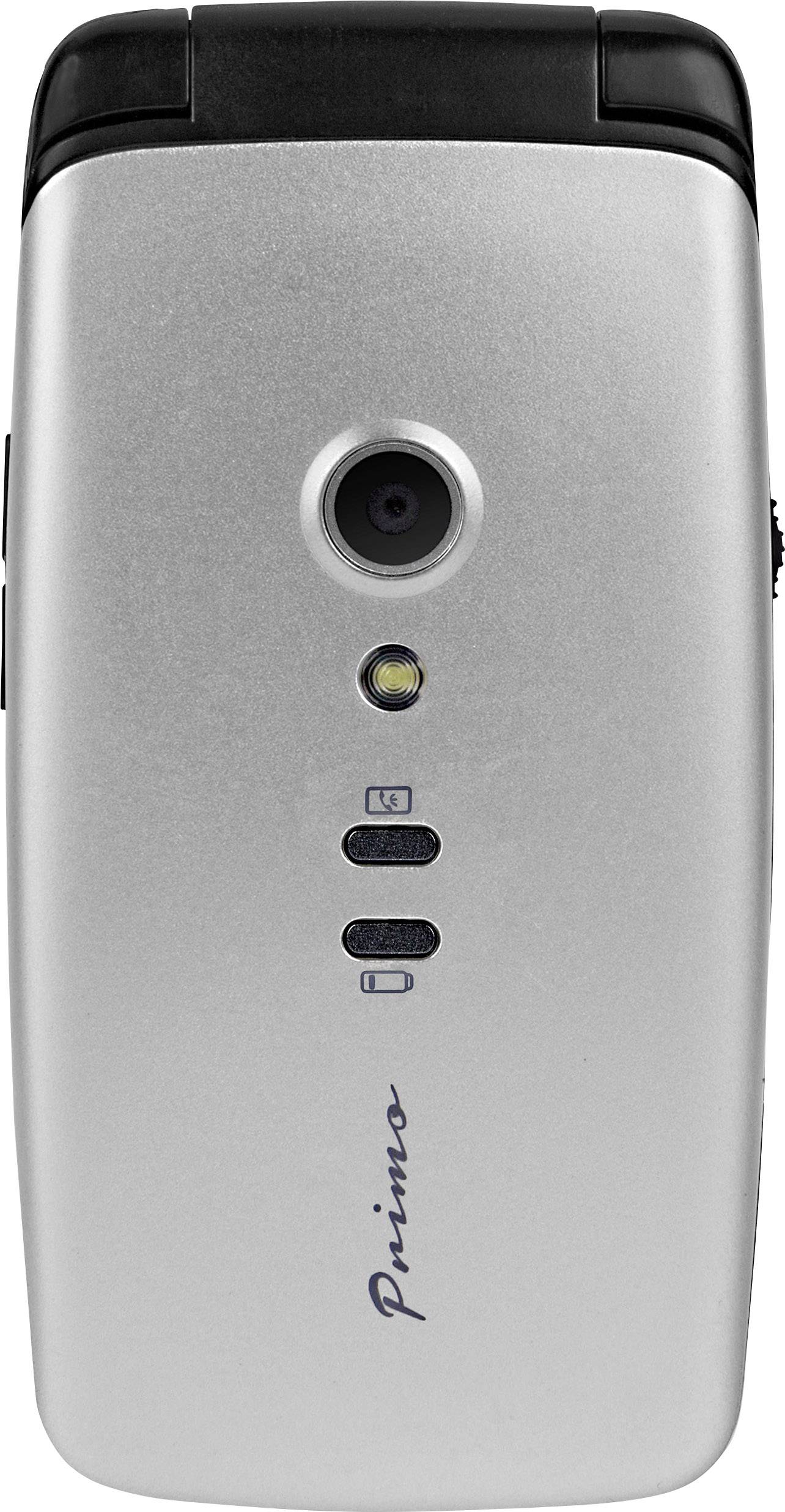 doro 406 Senioren-Klapp-Handy mit Ladestation, SOS Taste Schwarz, Silber