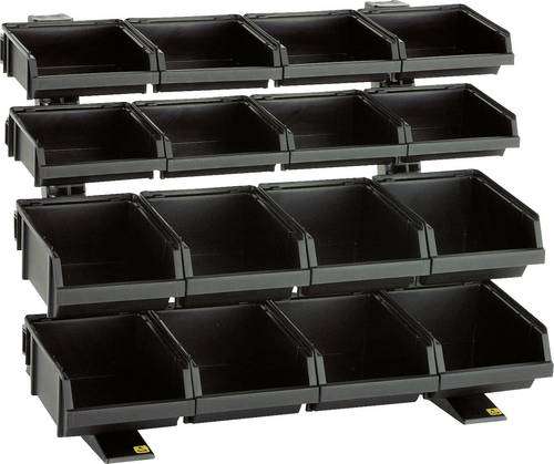 106825 Kleinteilebehälter (B x H x T) 500 x 388 x 305mm Schwarz 1St.