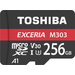 Toshiba M303 Exceria microSDXC-Karte 256GB Class 10, UHS-I, v30 Video Speed Class, UHS-Class 3 inkl. SD-Adapter