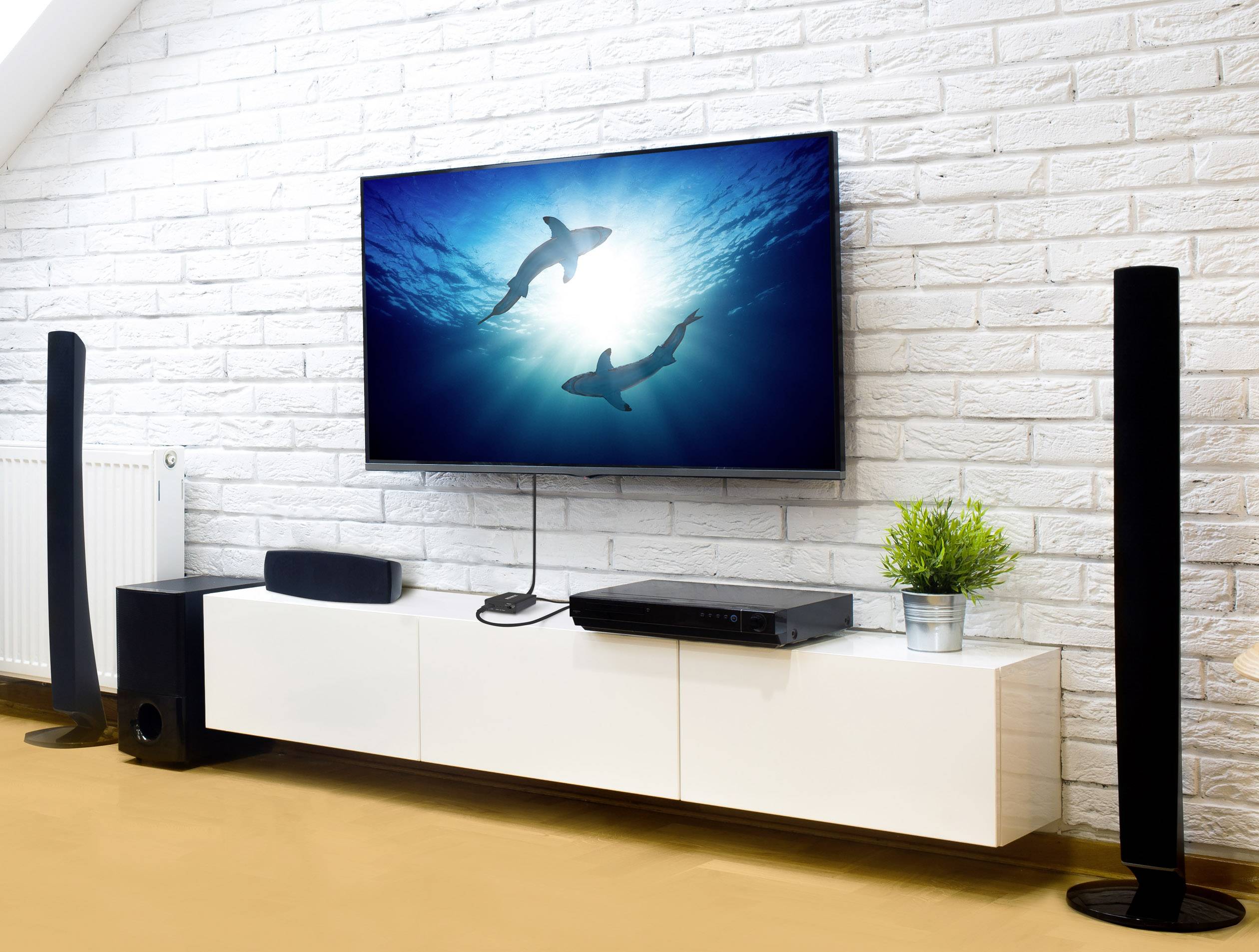 SpeaKa Professional Audio Extraktor SP-AE-H/TC-04v2 [HDMI - HDMI, Toslink, Klinke, Cinch] 3840 x 21