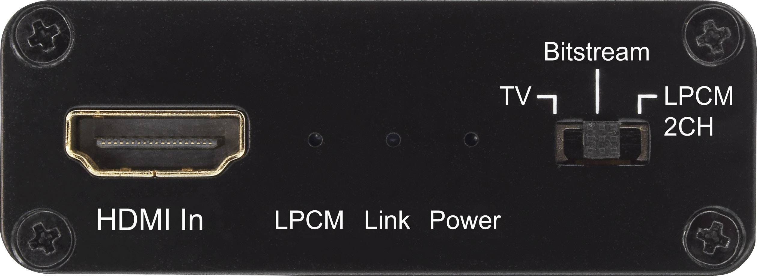 SpeaKa Professional Audio Extraktor SP-AE-H/TC-04v2 [HDMI - HDMI, Toslink, Klinke, Cinch] 3840 x 2160 Pixel