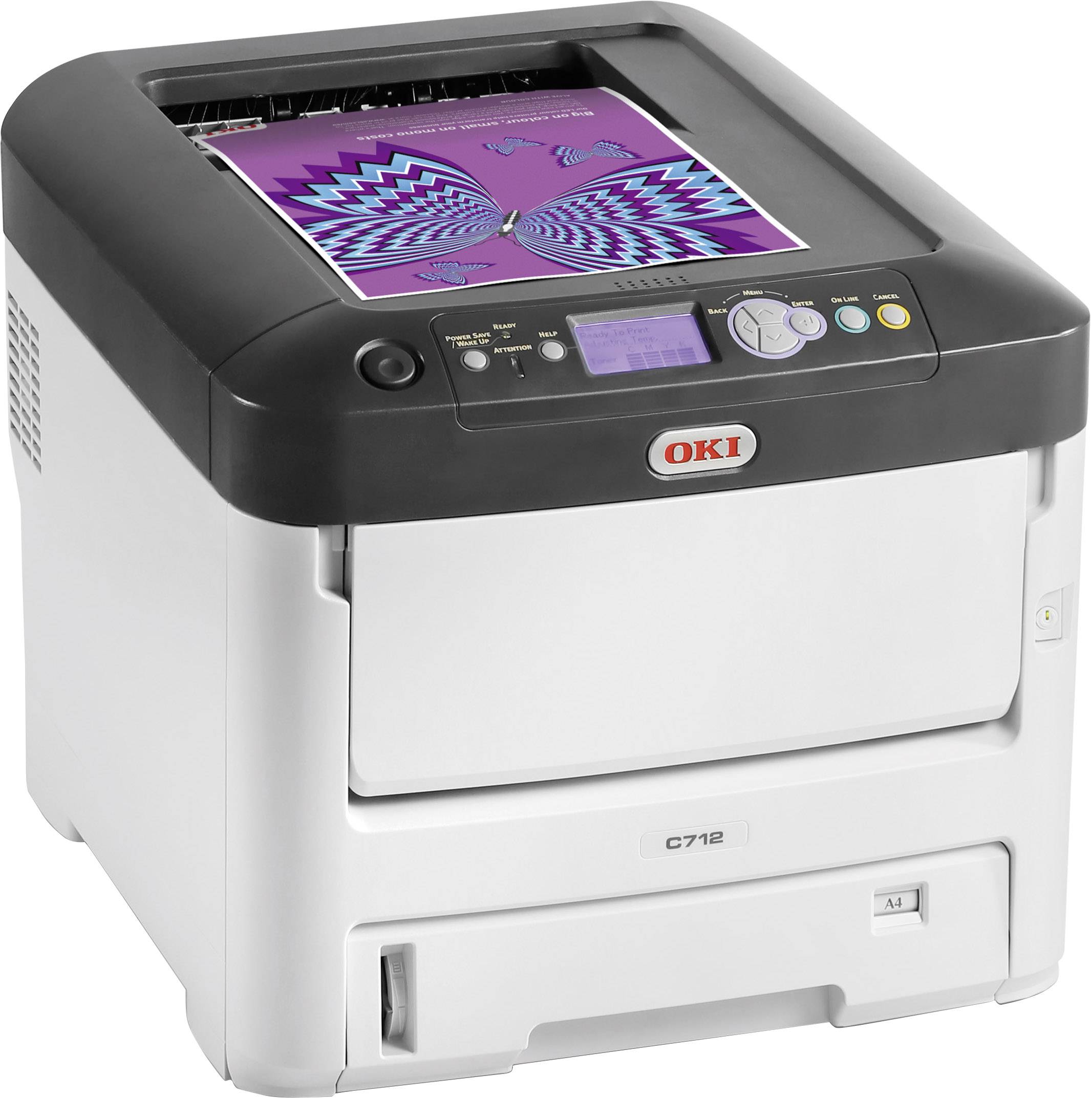OKI C712n Farblaser Drucker A4 36 S./min 34 S./min 1200 x 600 dpi LAN