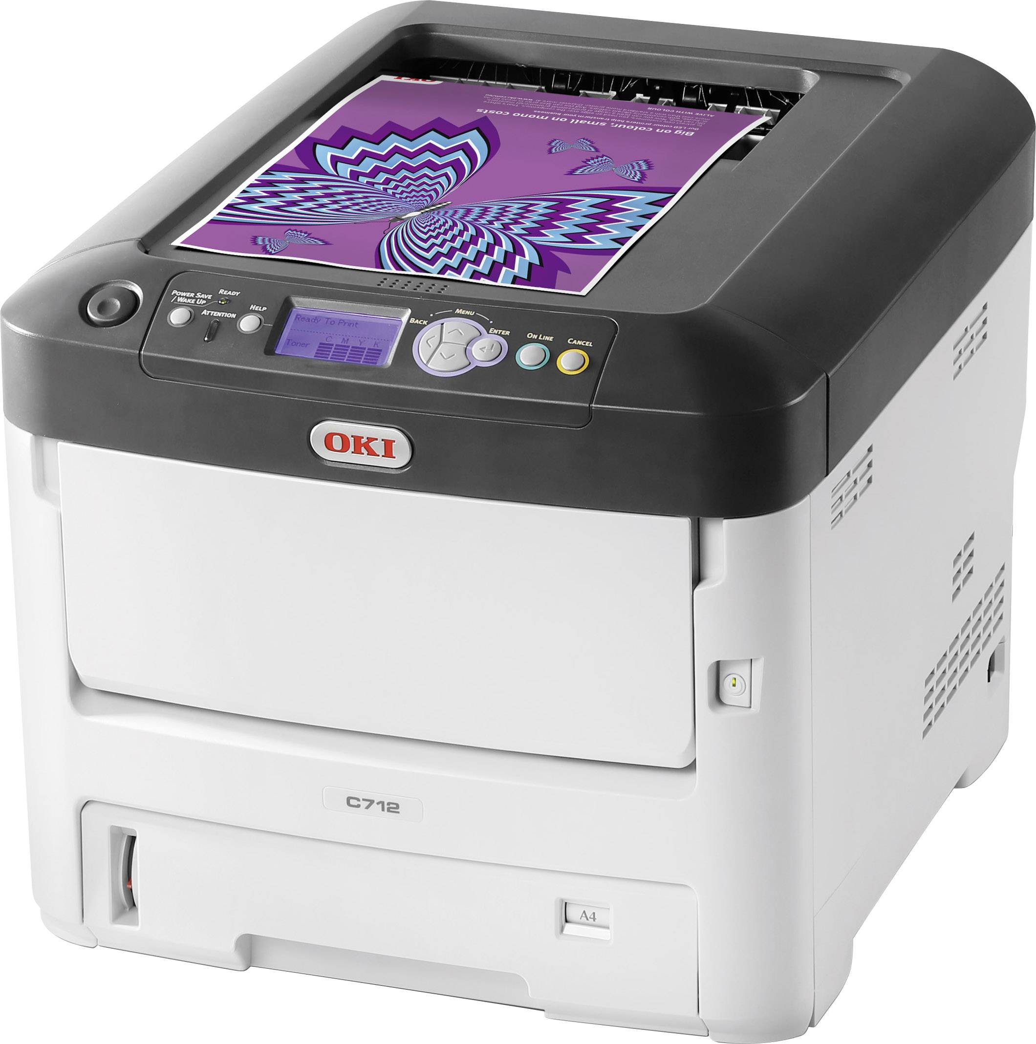 OKI C712n Farblaser Drucker A4 36 S./min 34 S./min 1200 x 600 dpi LAN