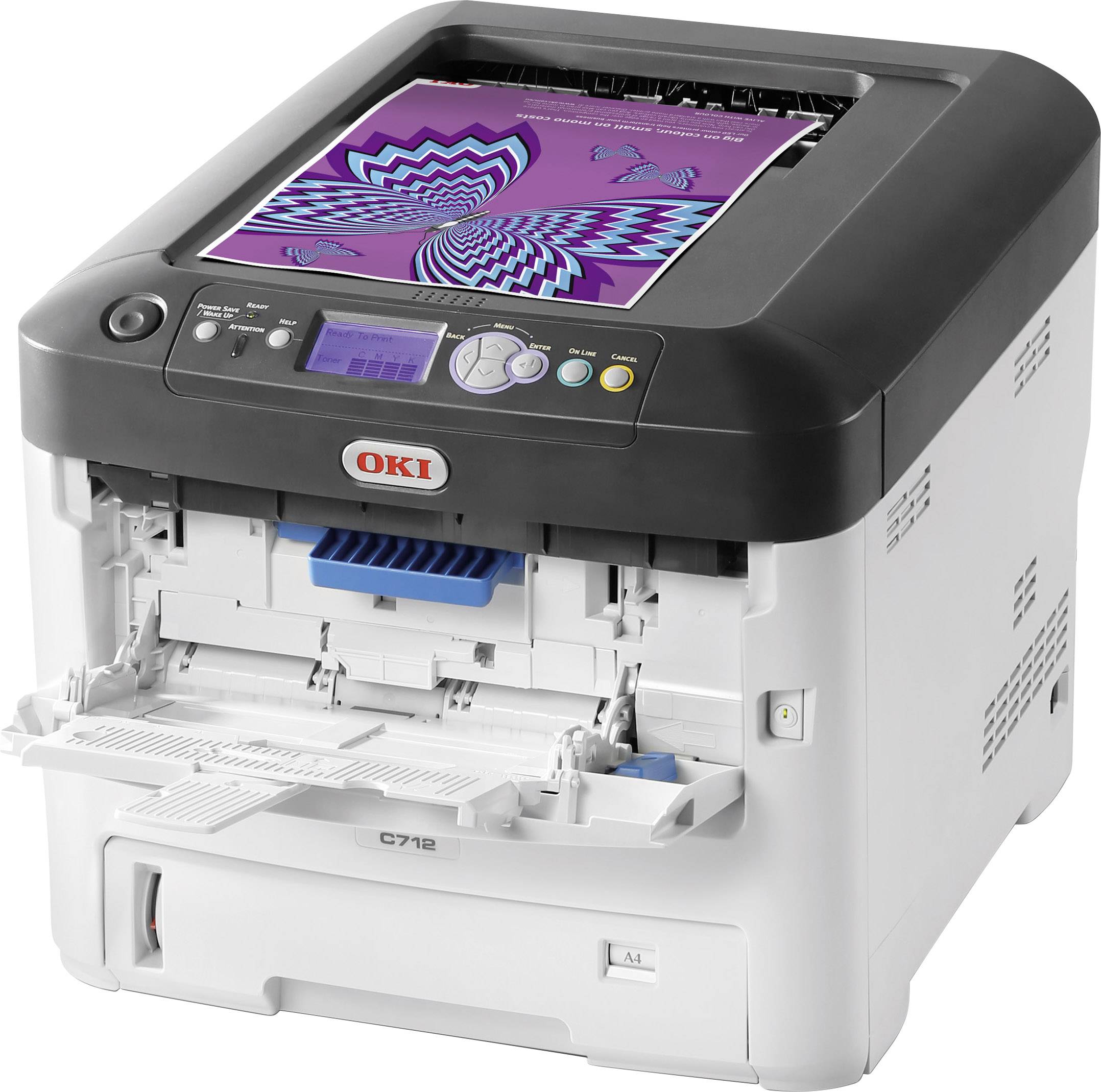 OKI C712n Farblaser Drucker A4 36 S./min 34 S./min 1200 x 600 dpi LAN