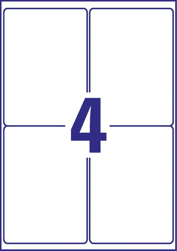 Avery-Zweckform L7994-25 Adress-Etiketten 99.1 x 139 mm Polyester-Folie Weiß 100 St. Permanent haftend Laserdrucker, Farblaserdrucker