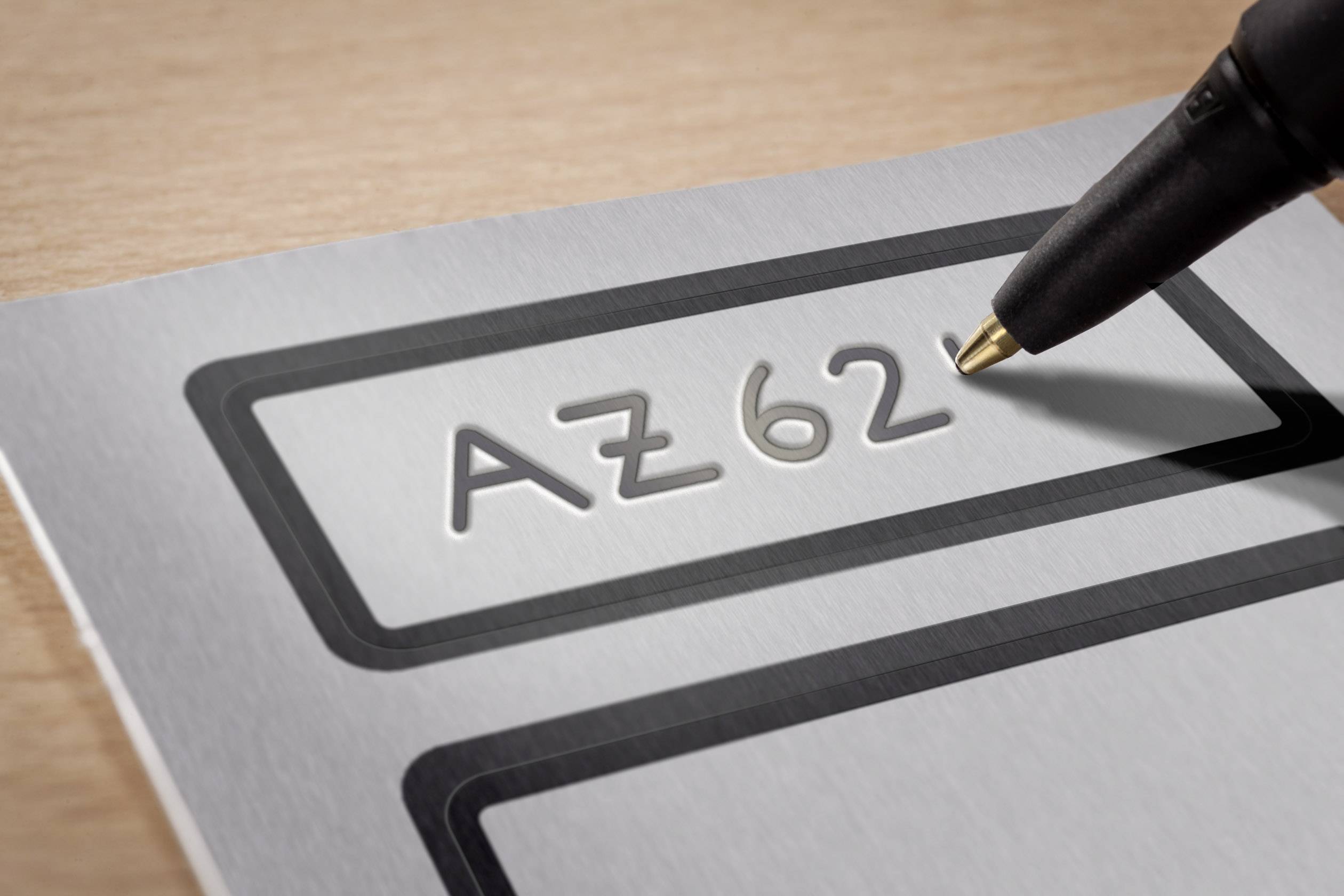 Avery-Zweckform 6922 Etiketten 50 x 20 mm Aluminium-Folie Silber, Schwarz 50 St. Permanent Inventar-Etiketten