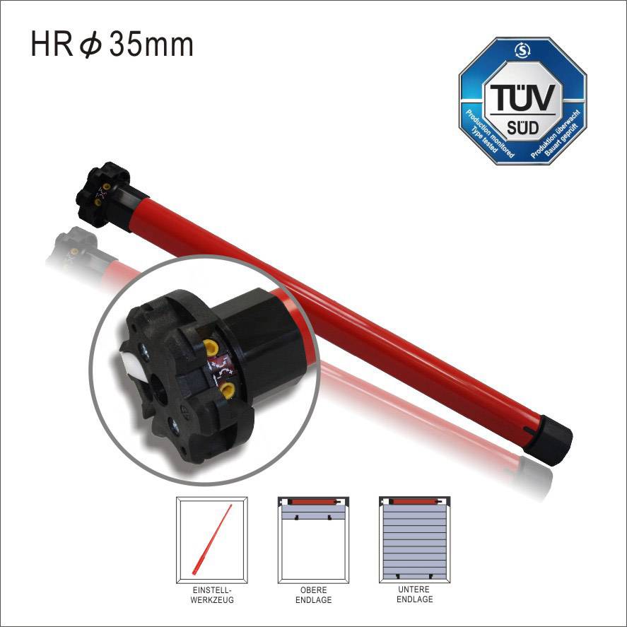 Heicko HR4013-14 Rohrmotor 40mm 29kg 155W 13 Nm