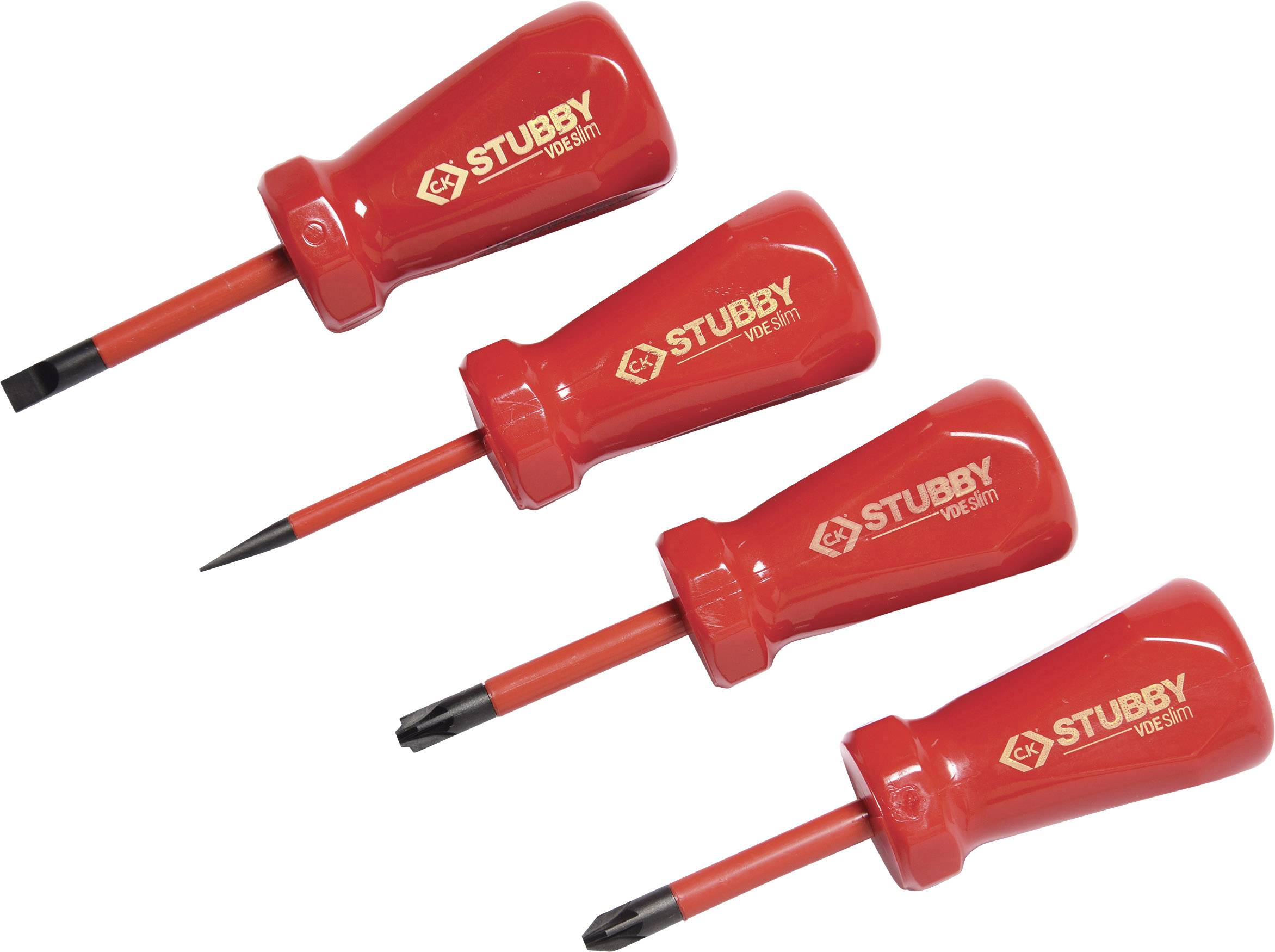 C.K VDE Schraubendreher-Set 4teilig Schlitz, Kreuzschlitz Pozidriv, Plus/Minus