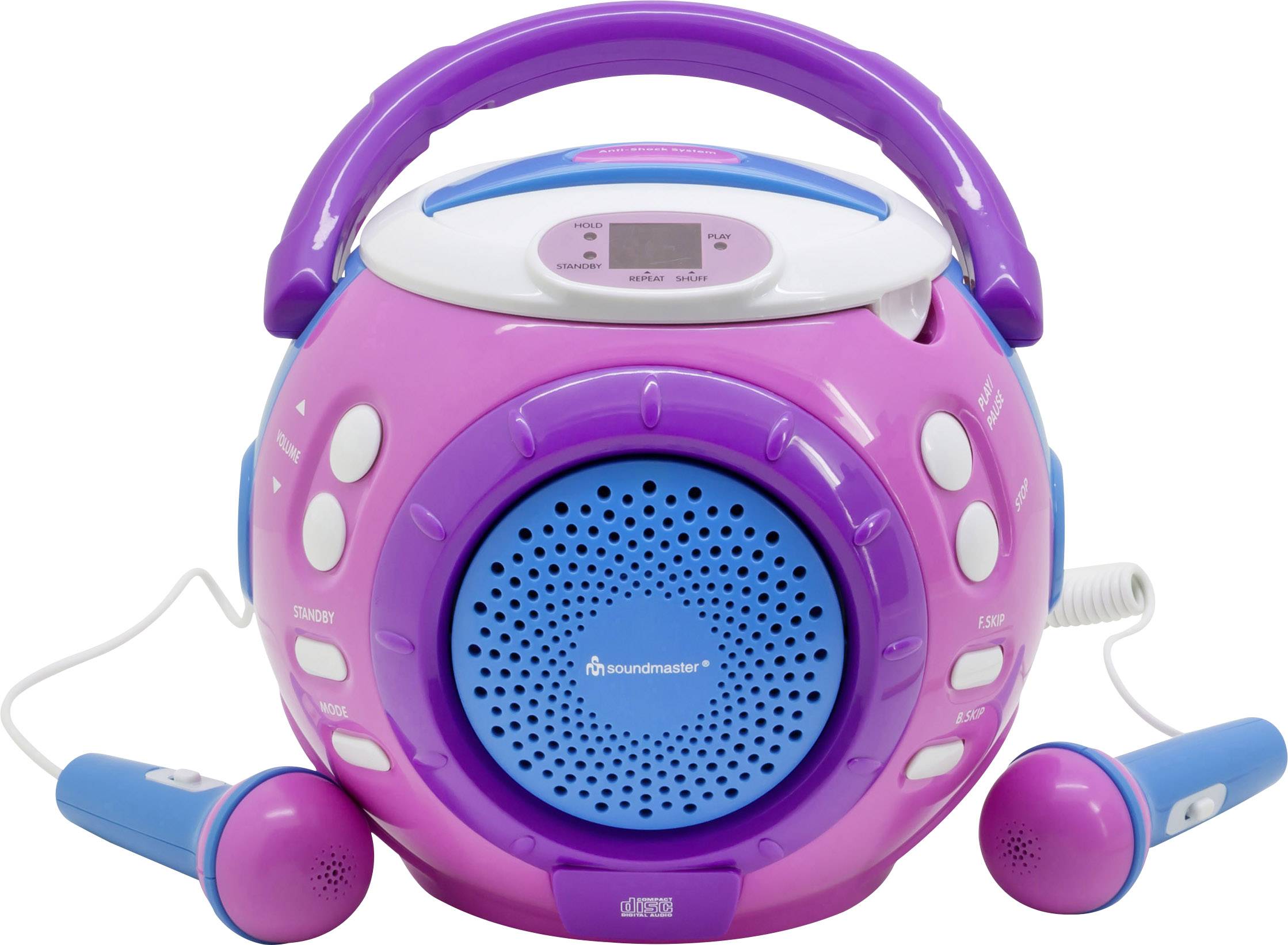 SOUNDMASTER CD-SPIELER TRAGBAR, PINK