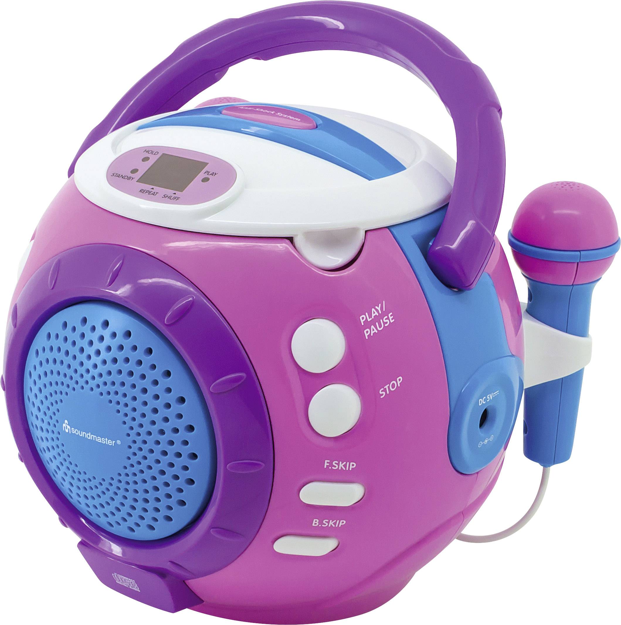 SOUNDMASTER CD-SPIELER TRAGBAR, PINK