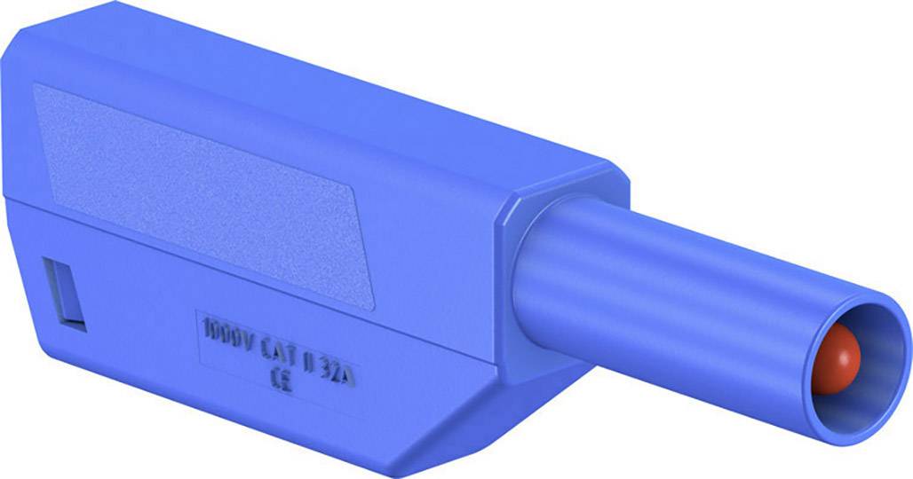 Stäubli SLS425-SE/M Sicherheits-Lamellenstecker Stecker, gerade Stift-Ø: 4mm Blau 1St.