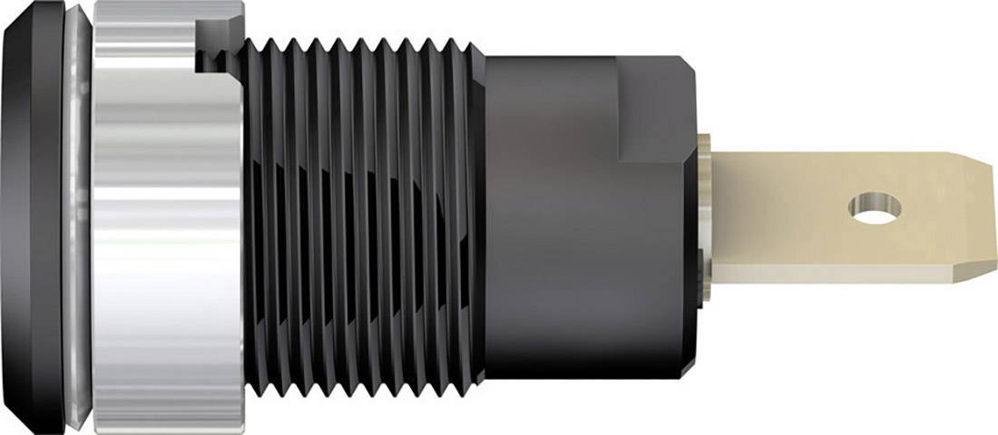 Stäubli SLB4-F6,3 Sicherheits-Laborbuchse Buchse, Einbau Schwarz